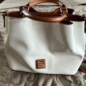 White parent leather bag mint condition